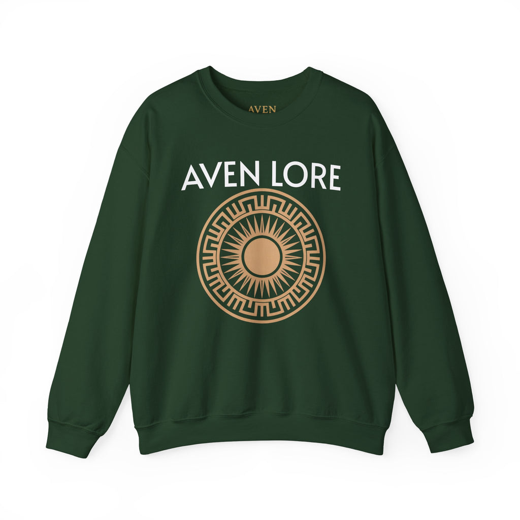 Aven Lore Sweatshirt — Mythic Sun Emblem Crewneck