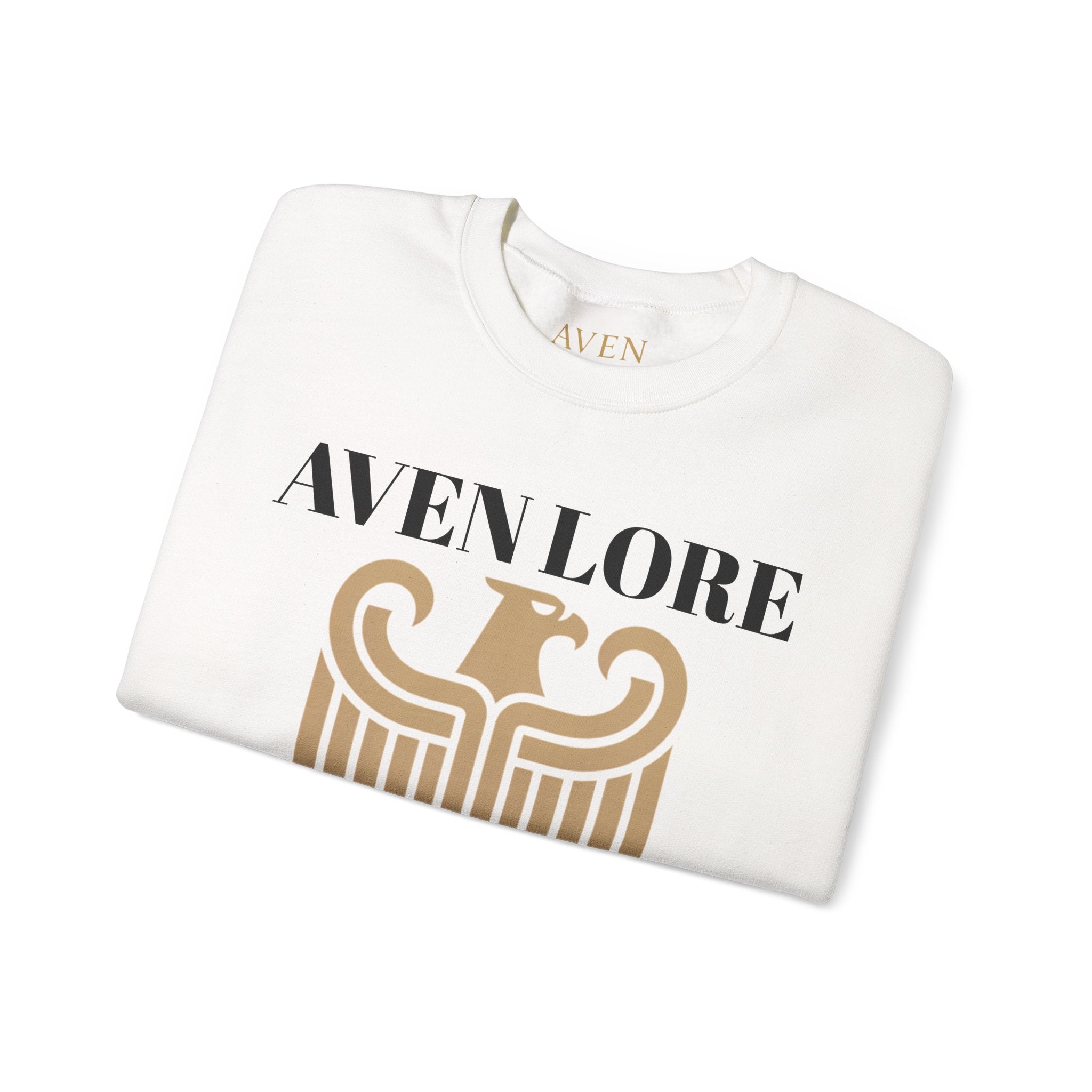 Aven Lore Crewneck Sweatshirt — Vintage Gold Eagle Graphic
