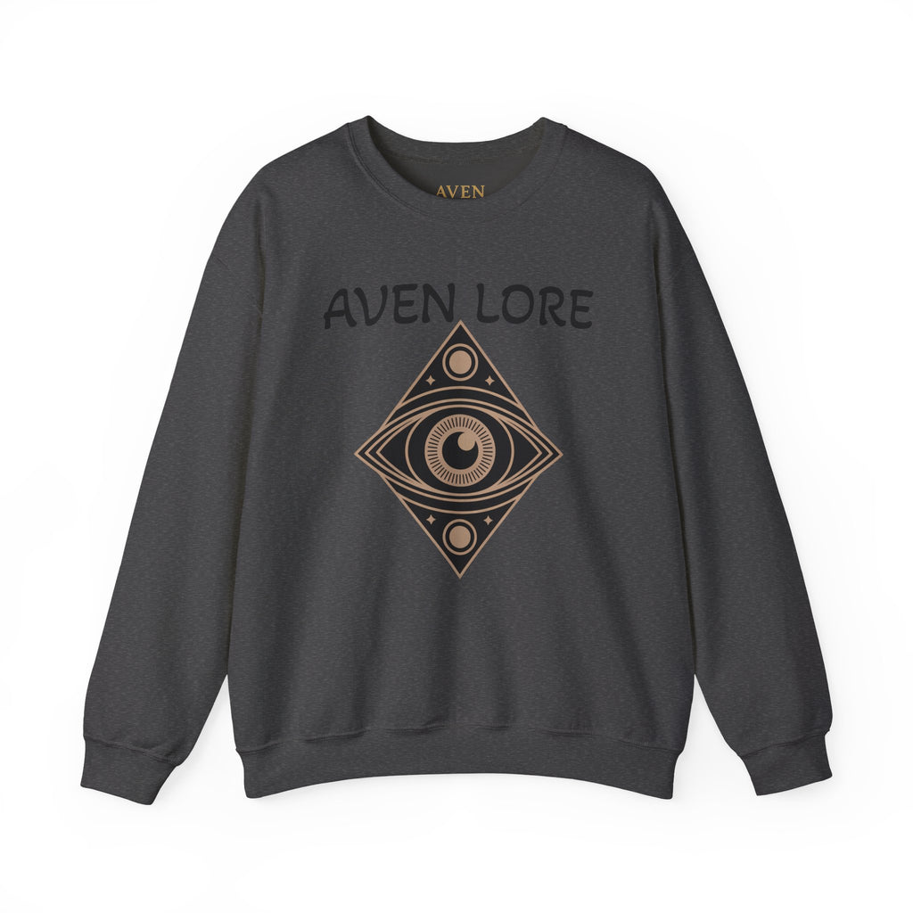 Aven Lore Crewneck Sweatshirt — Mystical Eye Graphic Pullover
