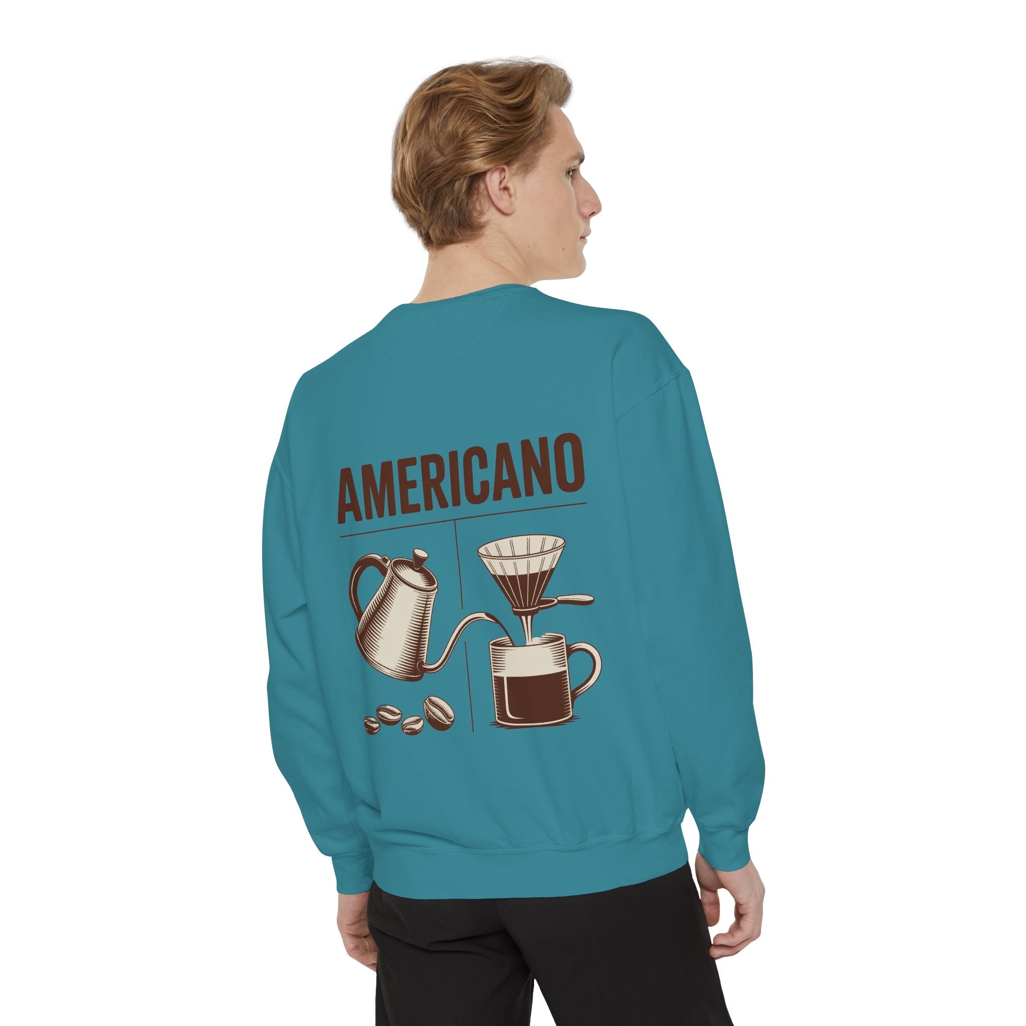 Americano Coffee Sweatshirt — 'Aven Lore' Cozy Barista Crewneck