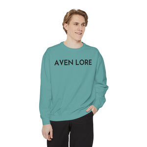 Aven Lore Sweatshirt — Vintage Red Rose Back Print Crewneck