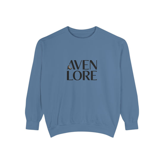 Aven Lore Sweatshirt — 'WHY NOT' Back Graphic Garment-Dyed Crewneck