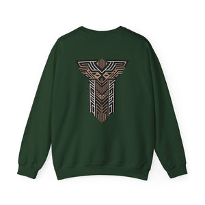 Aven Lore Crewneck Sweatshirt — Geometric Rune Emblem