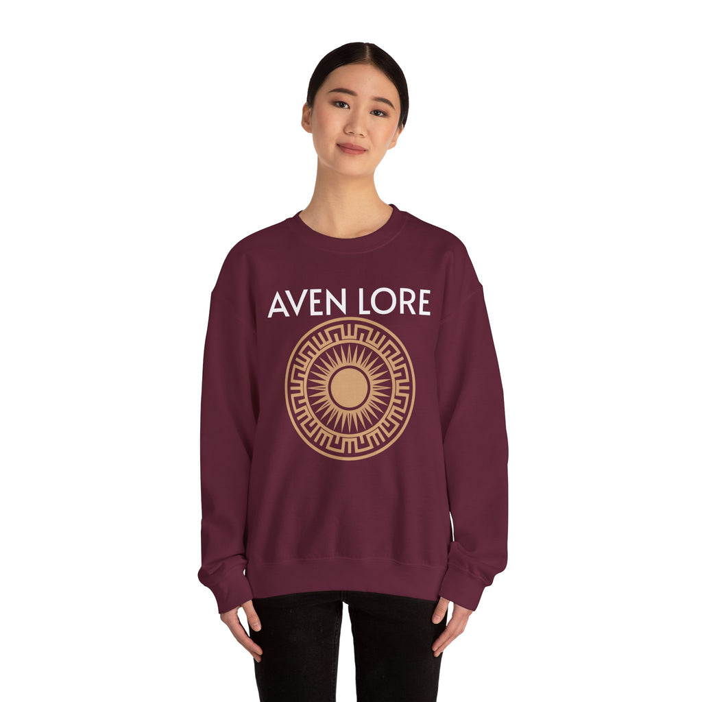 Aven Lore Sweatshirt — Mythic Sun Emblem Crewneck