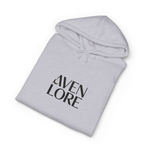 Aven Lore Hoodie — Minimal Logo Front & Ornamental Floral Back Pullover