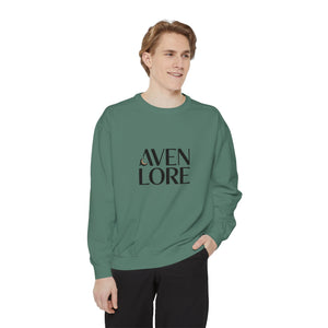 Aven Lore Sweatshirt — 'WHY NOT' Back Graphic Garment-Dyed Crewneck