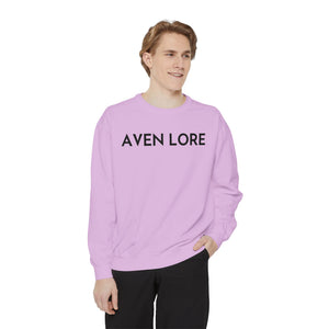 Aven Lore Sweatshirt — Vintage Red Rose Back Print Crewneck