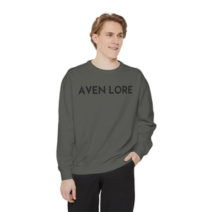 Aven Lore Sweatshirt — Vintage Red Rose Back Print Crewneck