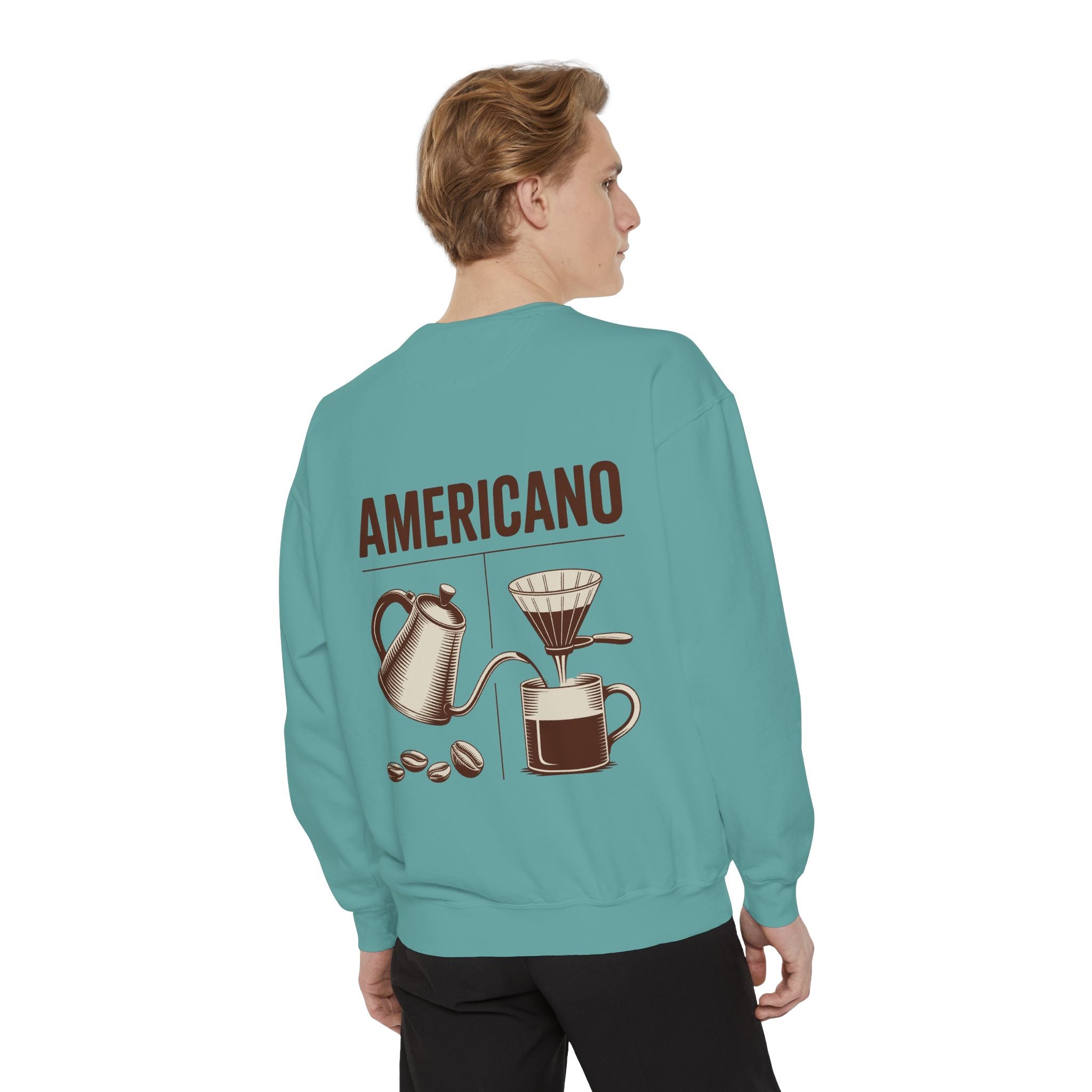 Americano Coffee Sweatshirt — 'Aven Lore' Cozy Barista Crewneck
