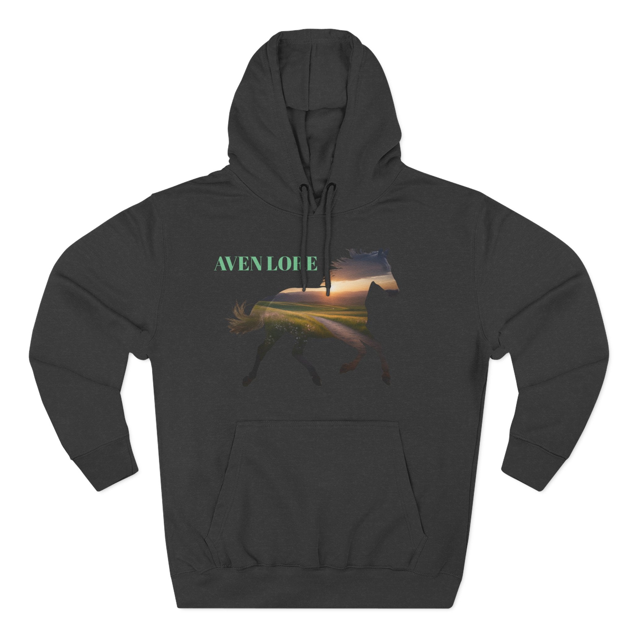 Equestrian Sunset Hoodie, Cozy Horse Lover Fleece Hoodie, Stylish Equine Gift, Perfect for Horse Riding, Warm Layer for Fall