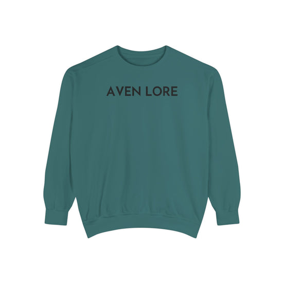 Aven Lore Sweatshirt — Minimalist Text Crewneck Pullover