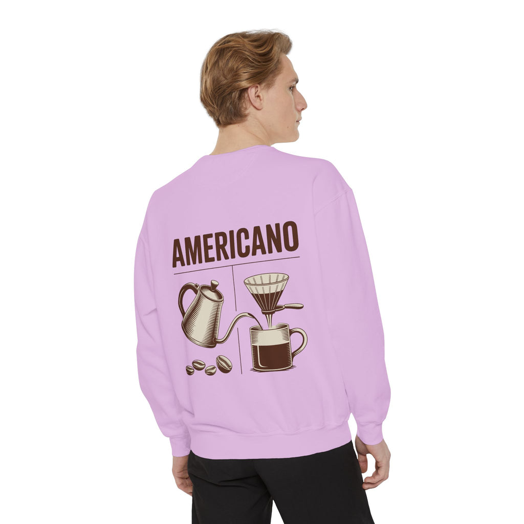 Americano Coffee Sweatshirt — 'Aven Lore' Cozy Barista Crewneck