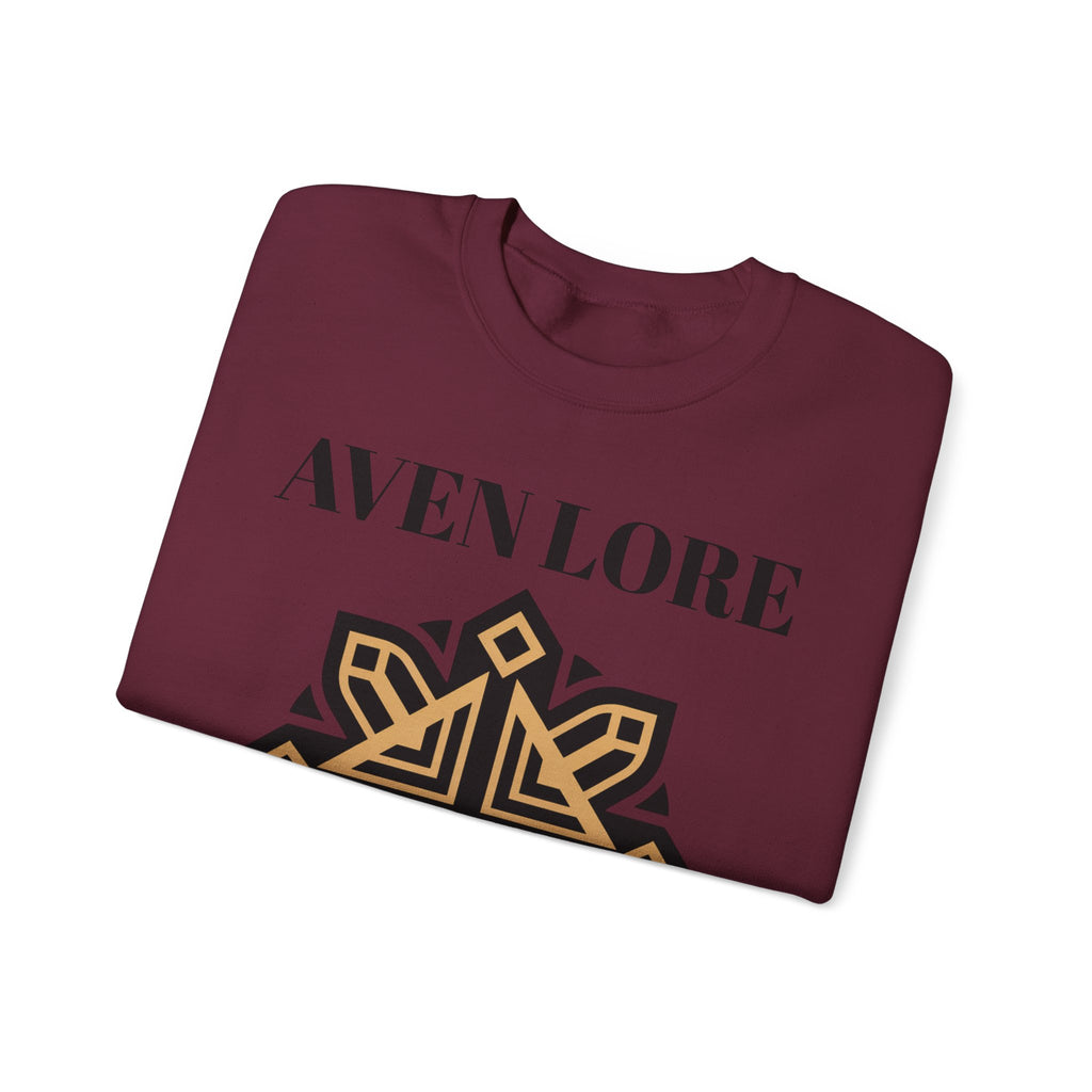 Aven Lore Crewneck Sweatshirt — Geometric Rune Emblem
