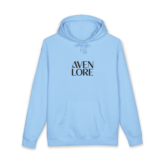 Aven Lore Hoodie — Minimal Logo Front & Ornamental Floral Back Pullover
