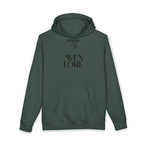 Aven Lore Hoodie — Minimal Logo Front & Ornamental Floral Back Pullover