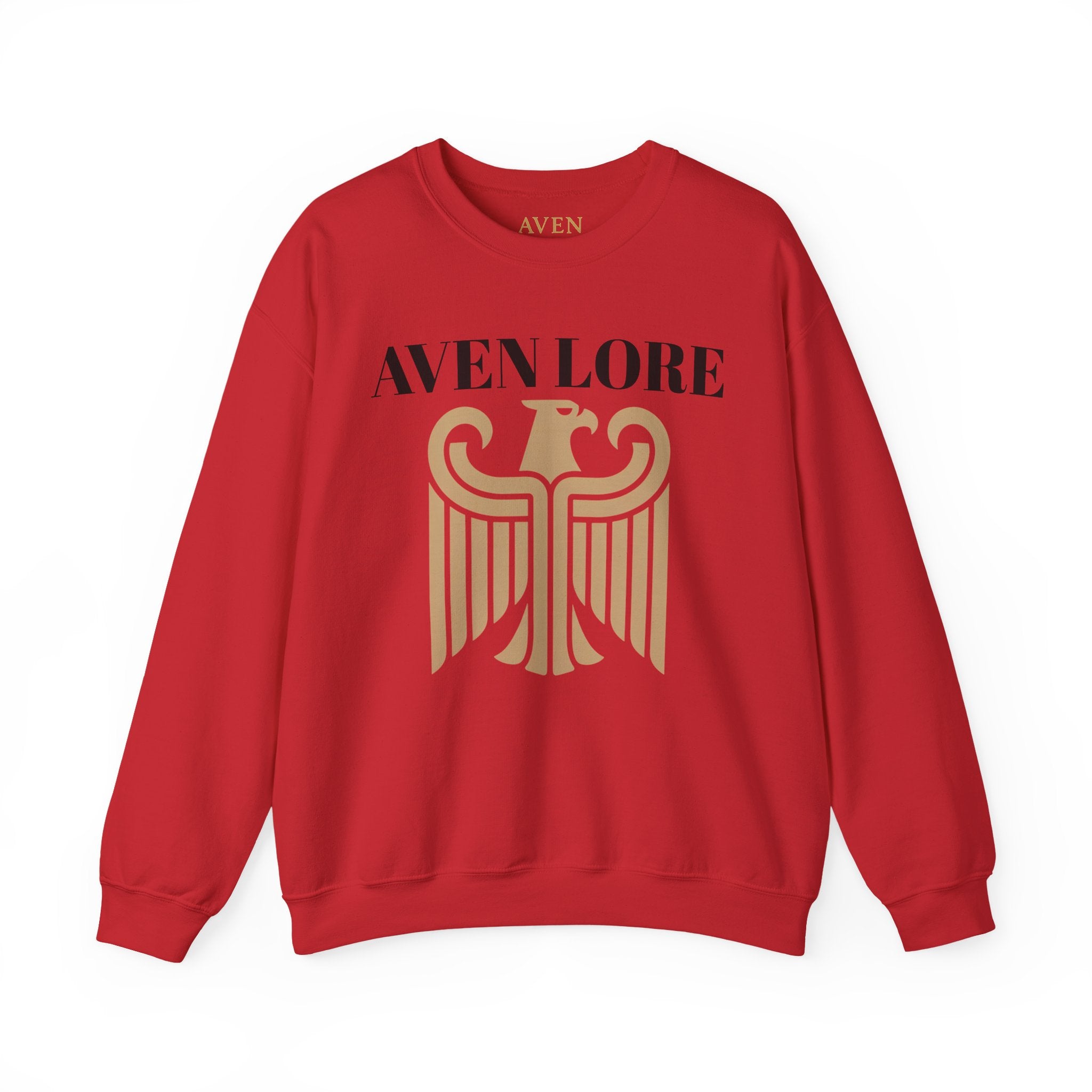 Aven Lore Crewneck Sweatshirt — Vintage Gold Eagle Graphic