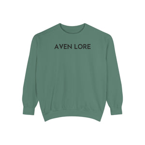 Aven Lore Sweatshirt — Minimalist Text Crewneck Pullover