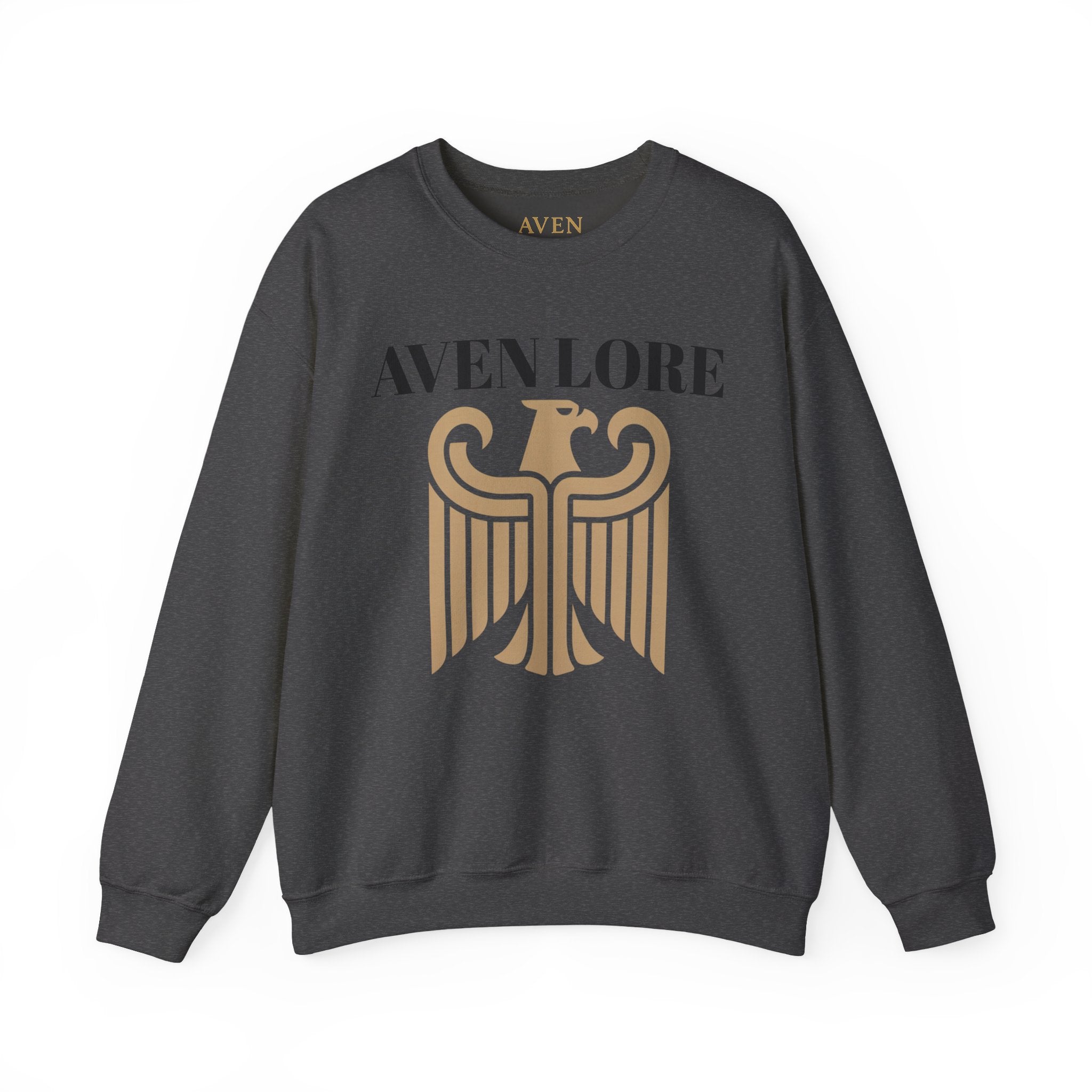 Aven Lore Crewneck Sweatshirt — Vintage Gold Eagle Graphic