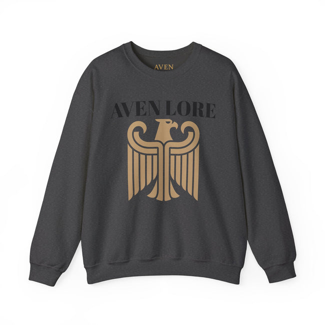 Aven Lore Crewneck Sweatshirt — Vintage Gold Eagle Graphic