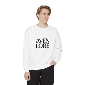 Aven Lore Sweatshirt — 'WHY NOT' Back Graphic Garment-Dyed Crewneck