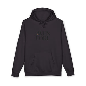 Aven Lore Hoodie — Minimalist Logo Pullover with 3D Block Back Design