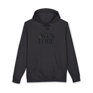 Aven Lore Hoodie — Minimal Brand Logo Hoodie with Abstract Organic Back Print
