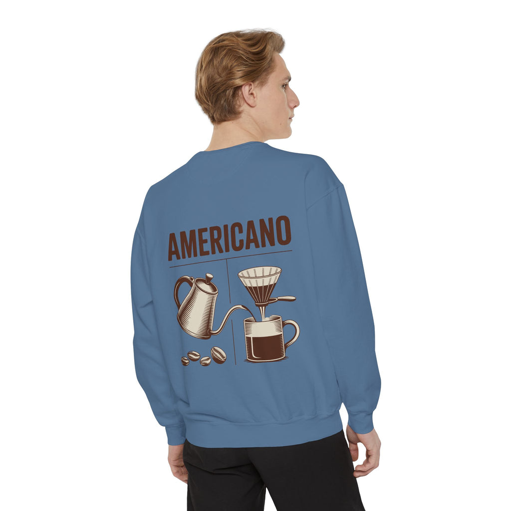 Americano Coffee Sweatshirt — 'Aven Lore' Cozy Barista Crewneck