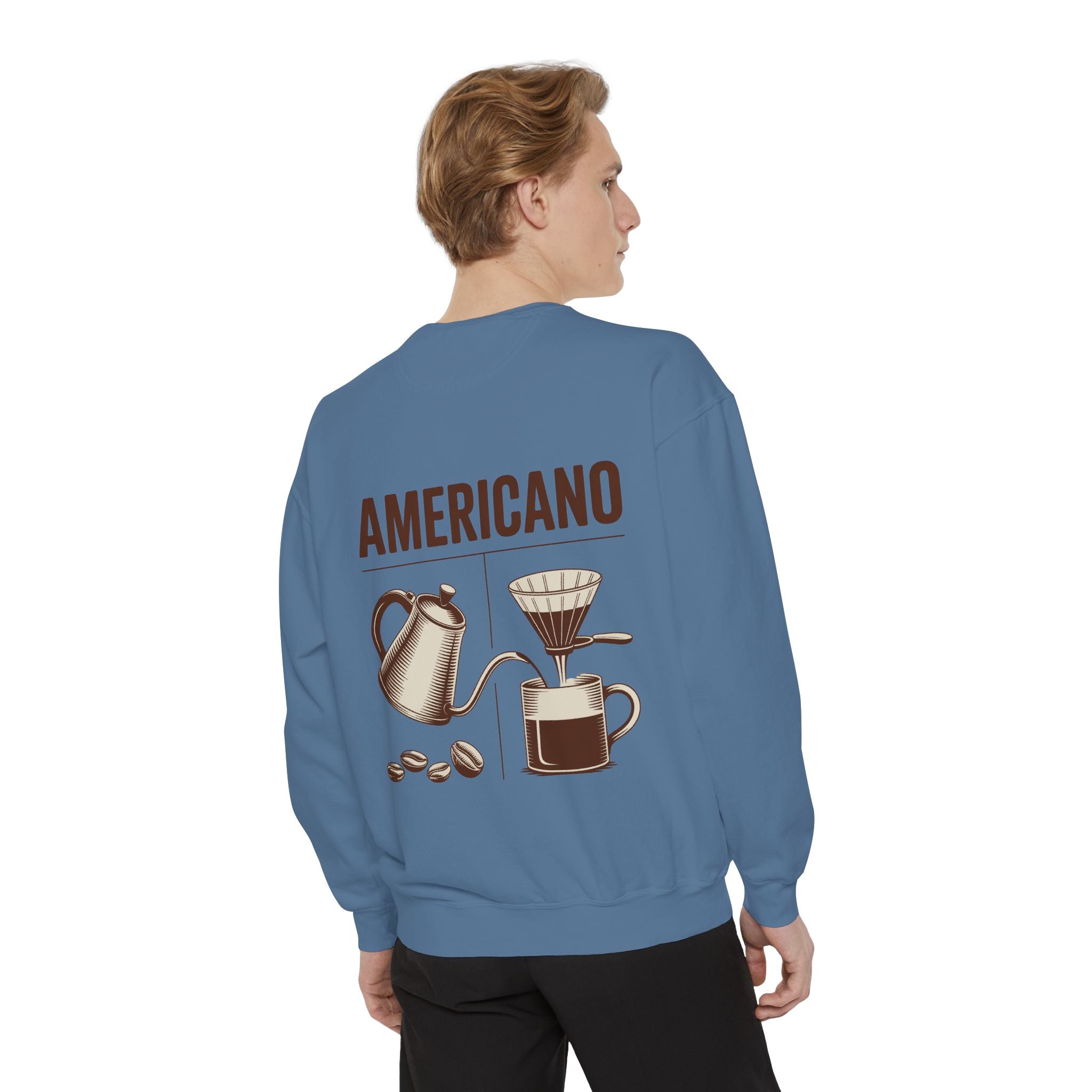 Americano Coffee Sweatshirt — 'Aven Lore' Cozy Barista Crewneck
