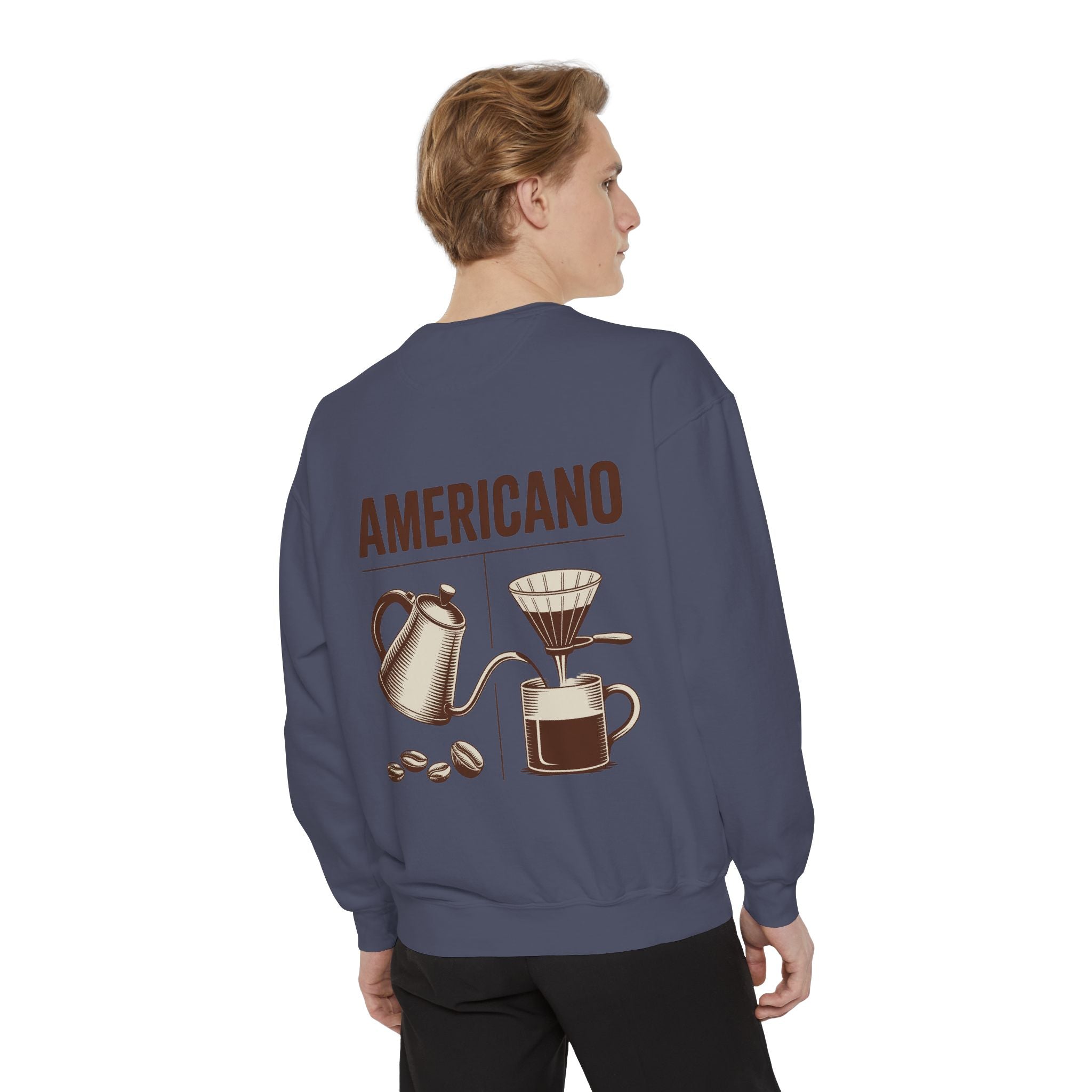 Americano Coffee Sweatshirt — 'Aven Lore' Cozy Barista Crewneck