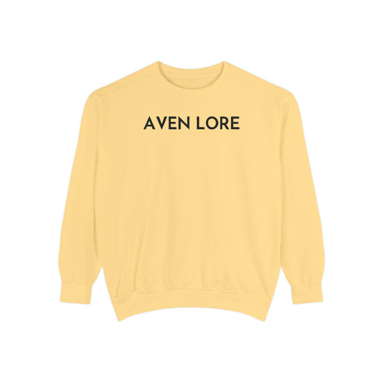 Aven Lore Sweatshirt — Minimalist Text Crewneck Pullover
