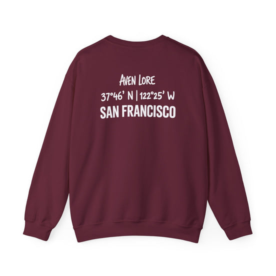 San Francisco Coordinates Crewneck Sweatshirt — Aven Lore City Skyline Pullover