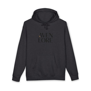 Aven Lore Hoodie — Minimalist Logo Pullover with 3D Block Back Design
