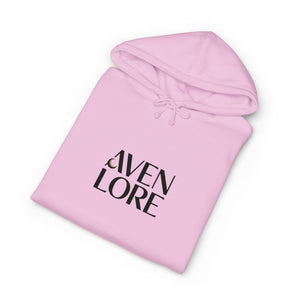Aven Lore Hoodie — Minimal Logo Front & Ornamental Floral Back Pullover
