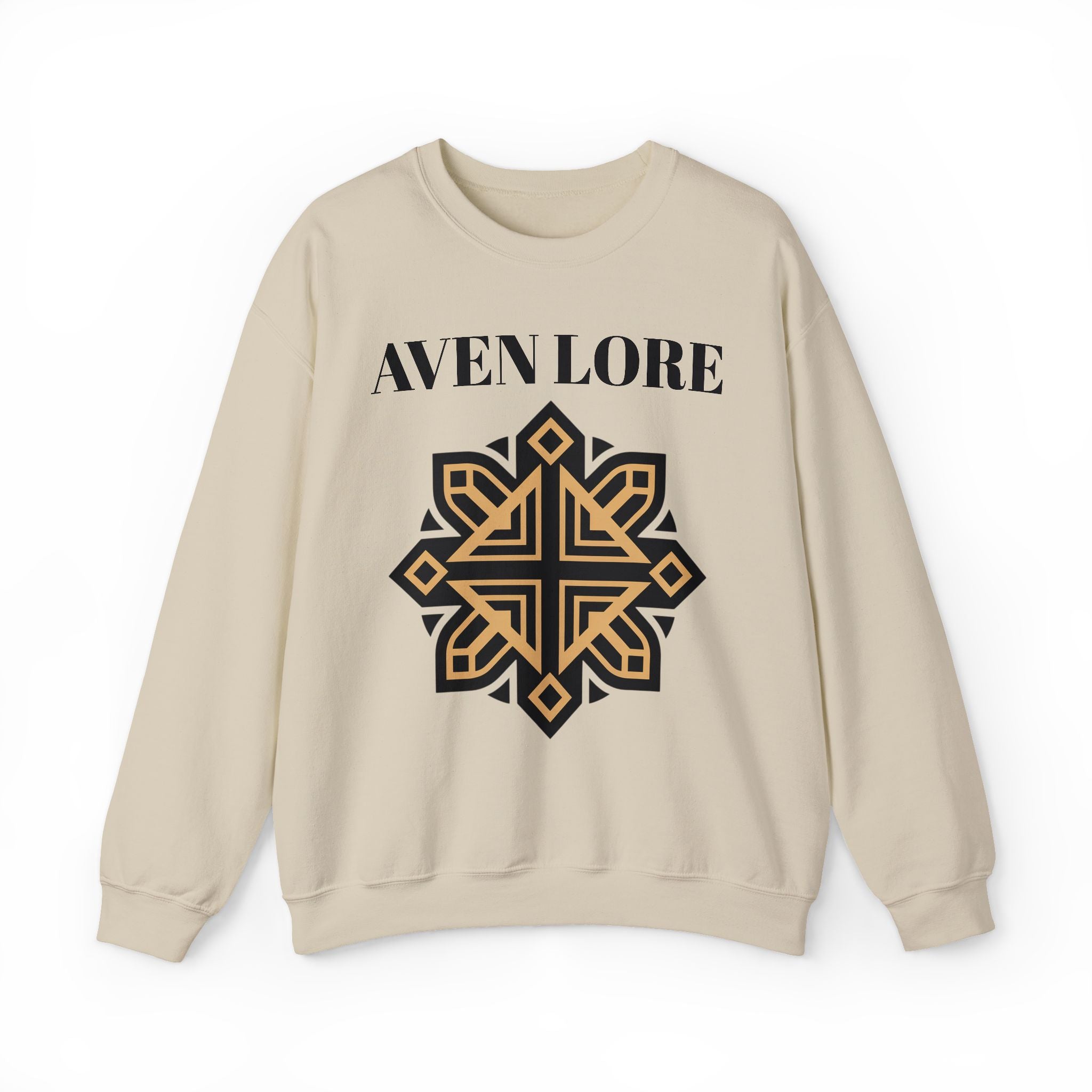 Aven Lore Crewneck Sweatshirt — Geometric Rune Emblem