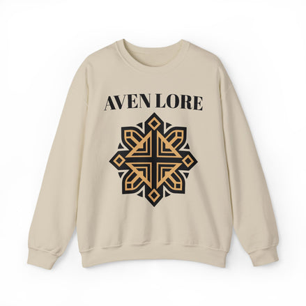 Aven Lore Crewneck Sweatshirt — Geometric Rune Emblem