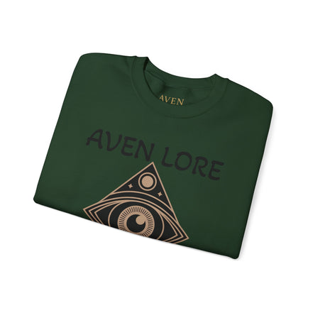 Aven Lore Crewneck Sweatshirt — Mystical Eye Graphic Pullover