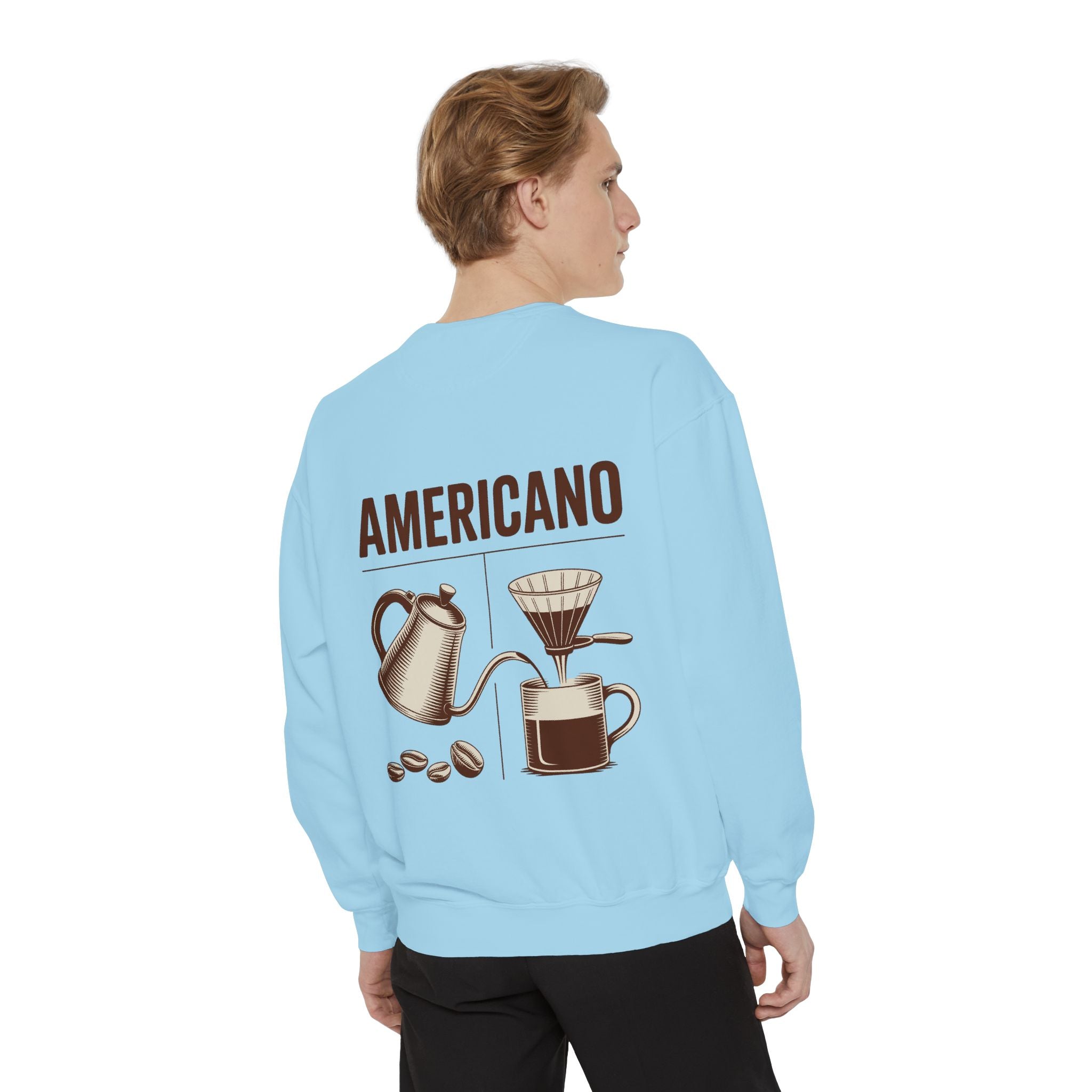 Americano Coffee Sweatshirt — 'Aven Lore' Cozy Barista Crewneck