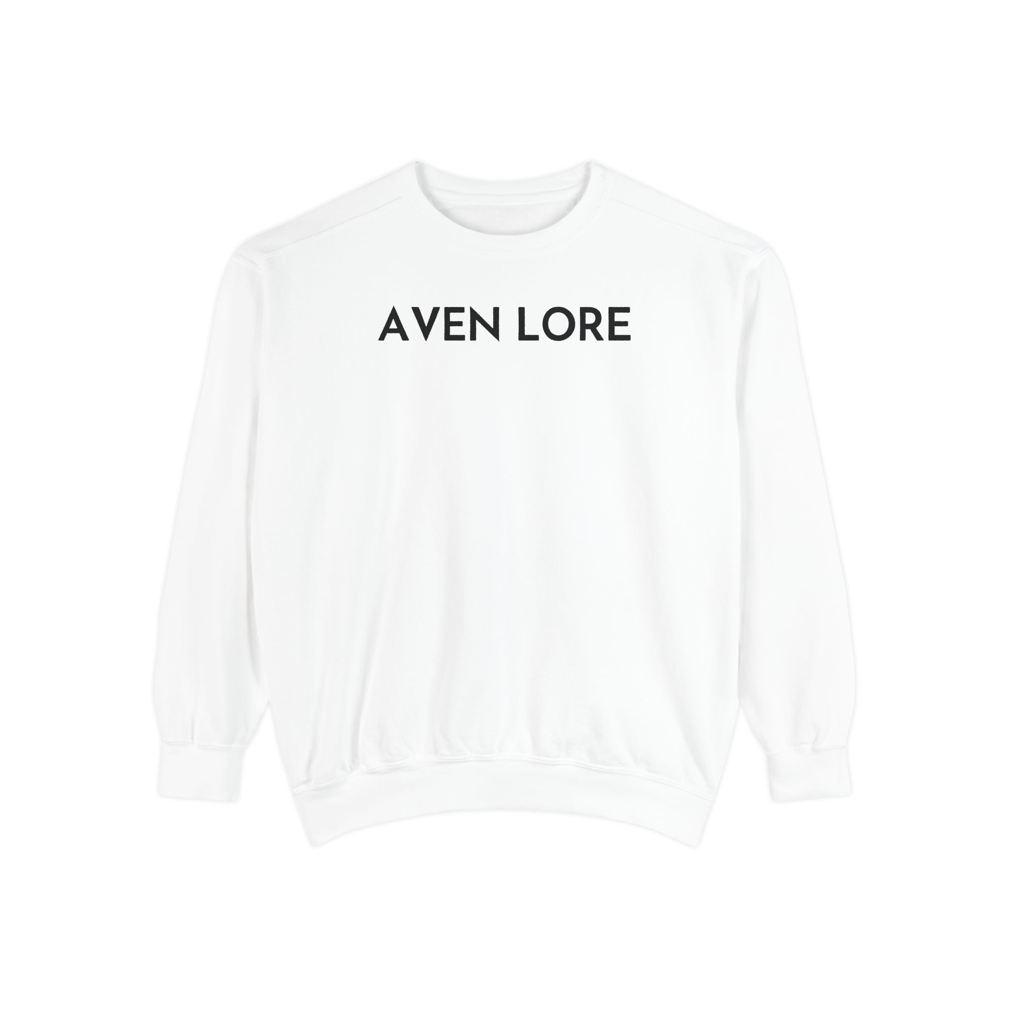 Aven Lore Sweatshirt — Minimalist Text Crewneck Pullover