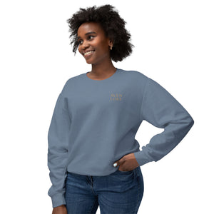 Sculpture Collage Crewneck Sweatshirt — Minimal Art Bust Graphic