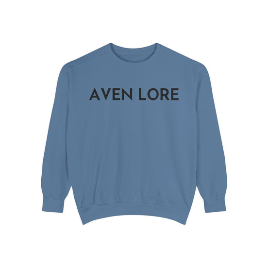 Aven Lore Text Sweatshirt — Minimalist Logo Crewneck