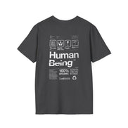 Human Being Graphic T-Shirt — 'Human Being' Organic Style Back Print