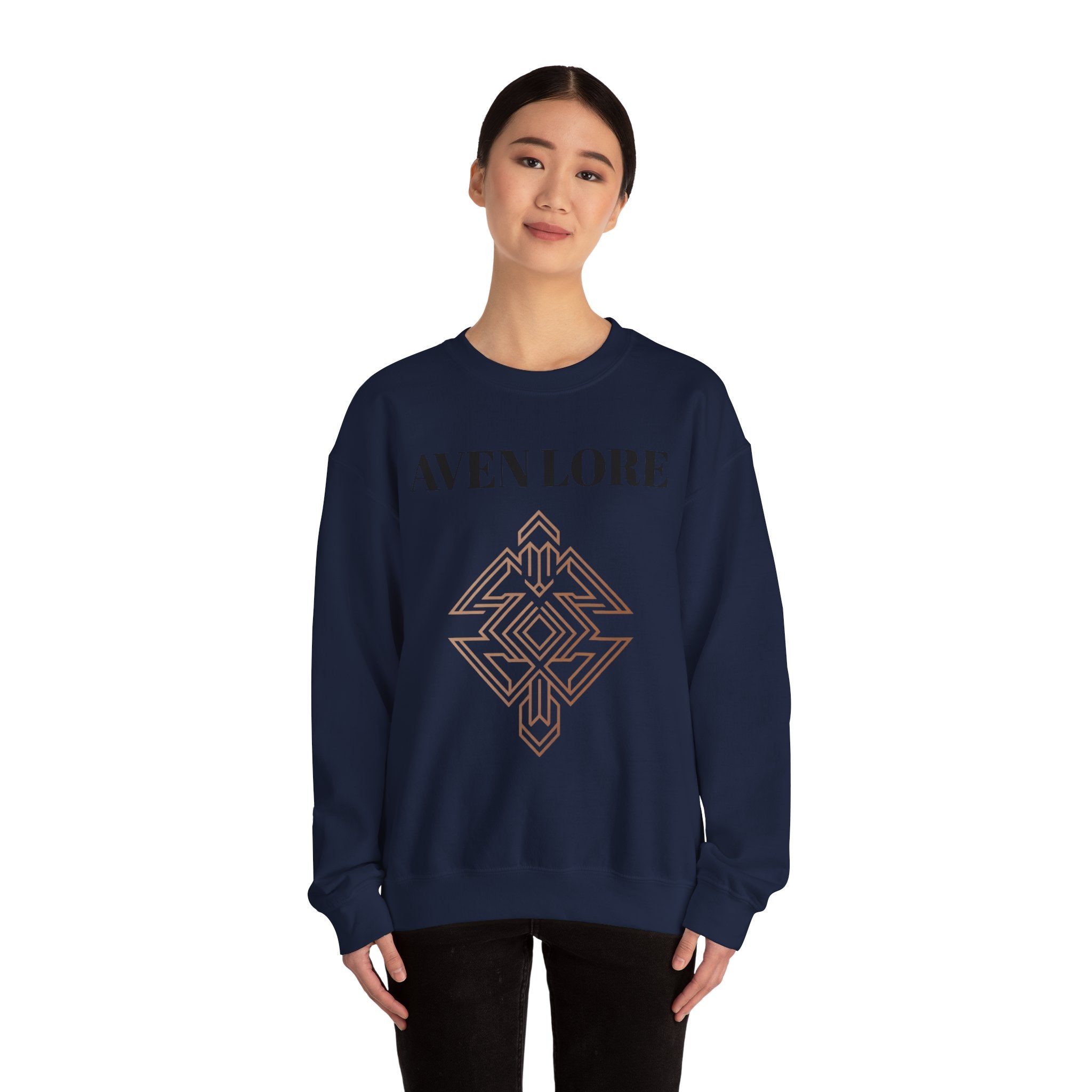 Crewneck Sweatshirt — Aven Lore Geometric Logo Pullover