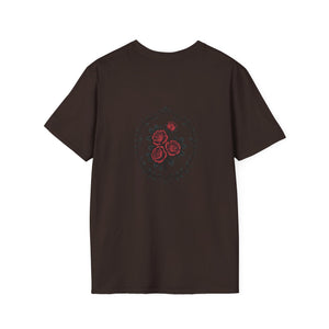 Floral Crest T-Shirt — Vintage Rose Back Print