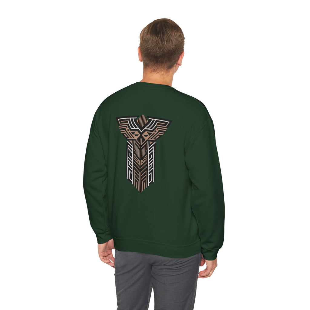 Aven Lore Crewneck Sweatshirt — Geometric Rune Emblem