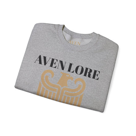 Aven Lore Crewneck Sweatshirt — Vintage Gold Eagle Graphic