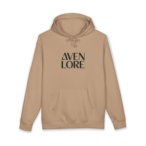 Aven Lore Hoodie — Minimalist Logo Pullover with 3D Block Back Design