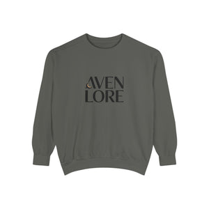 Aven Lore Sweatshirt — 'WHY NOT' Back Graphic Garment-Dyed Crewneck