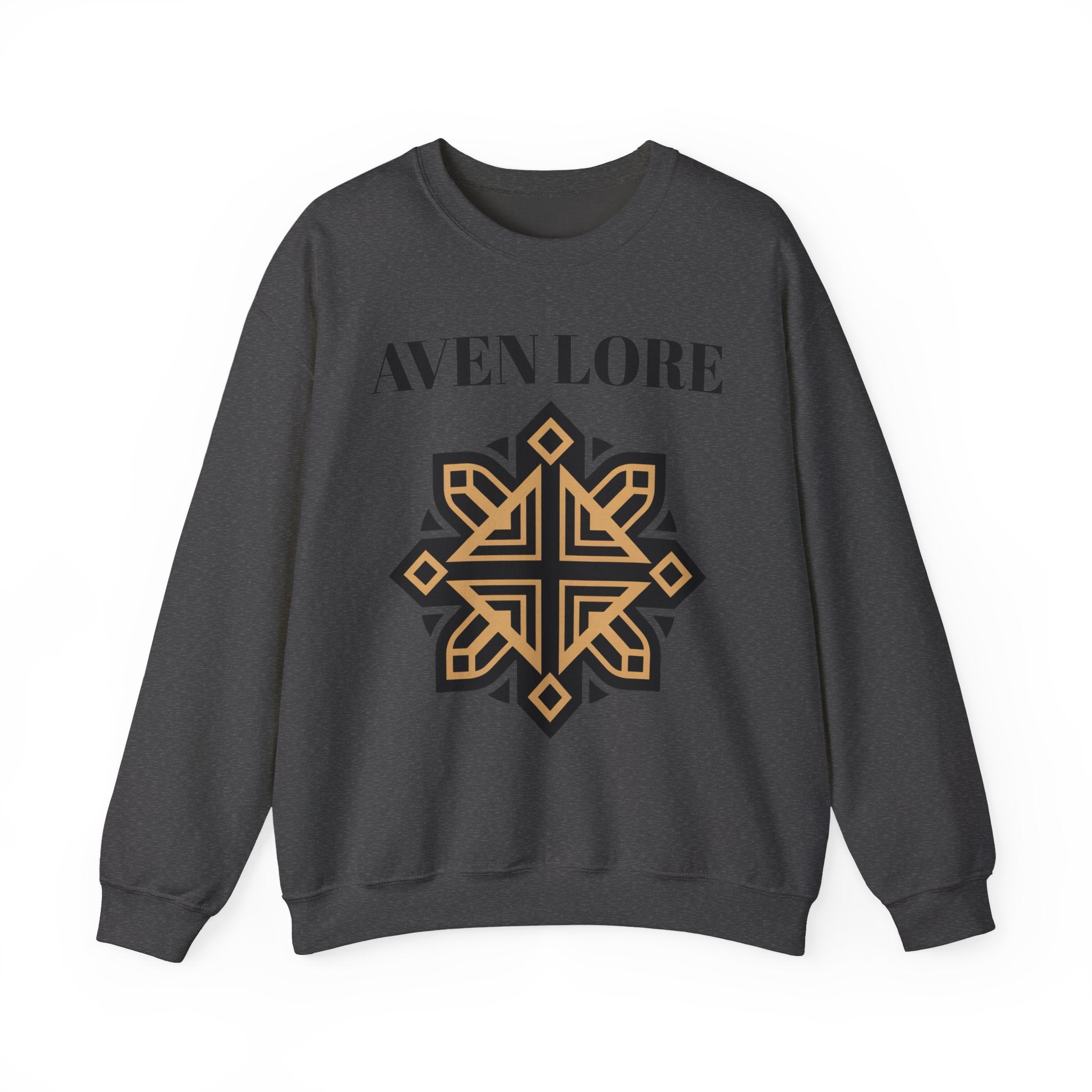 Aven Lore Crewneck Sweatshirt — Geometric Rune Emblem