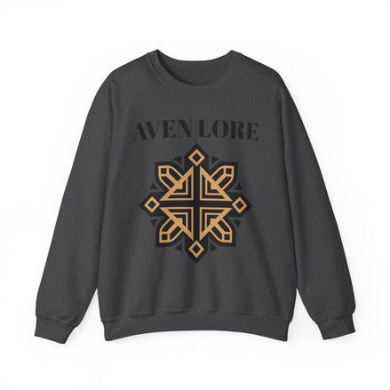 Aven Lore Crewneck Sweatshirt — Geometric Rune Emblem