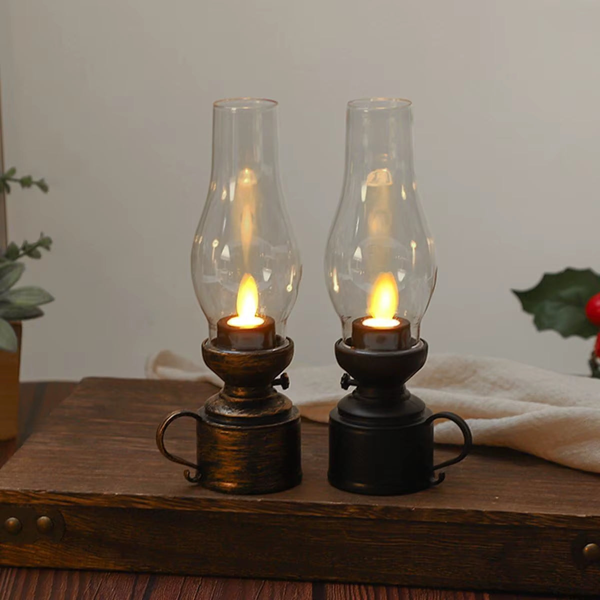 Led Vintage Kerosene Lamp, Electronic Swing Candle, Led Decorative Light Electronic Kerosene Lamp Handheld
